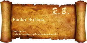 Roska Bulcsú névjegykártya