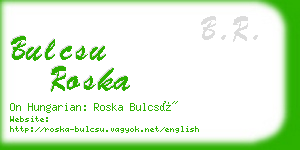 bulcsu roska business card